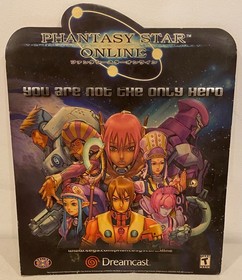 2000 SEGA DREAMCAST PHANTASY STAR ONLINE 16"X12" PROMOTIONAL STORE DISPLAY