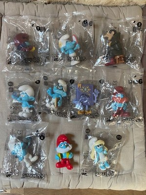 Sammlung von 10 Figuren Schlümpfe Burger King, Smurf, Puffi, Pitufos