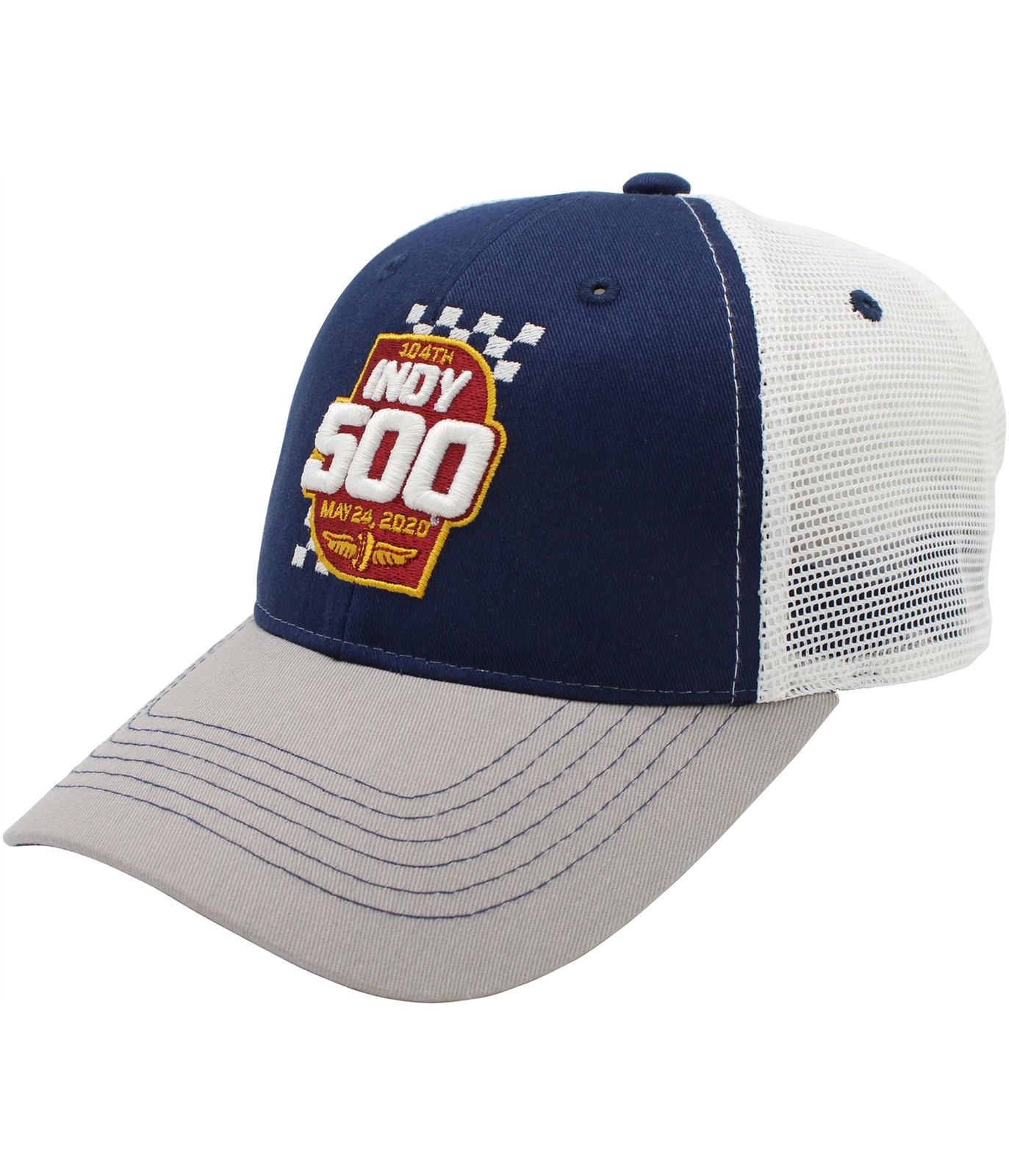 Мужская бейсболка Indy 500 с сетчатыми вставками, синяя, Один размер