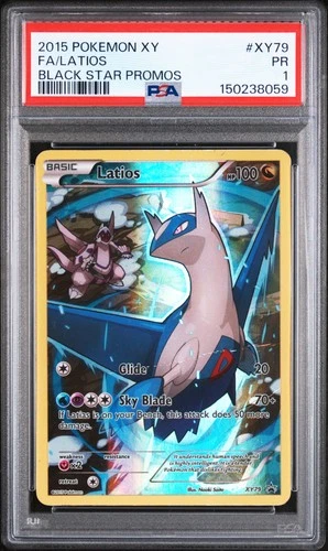 2015 POKEMON XY BLACK STAR PROMOS #XY79 FULL ART/LATIOS PSA 1