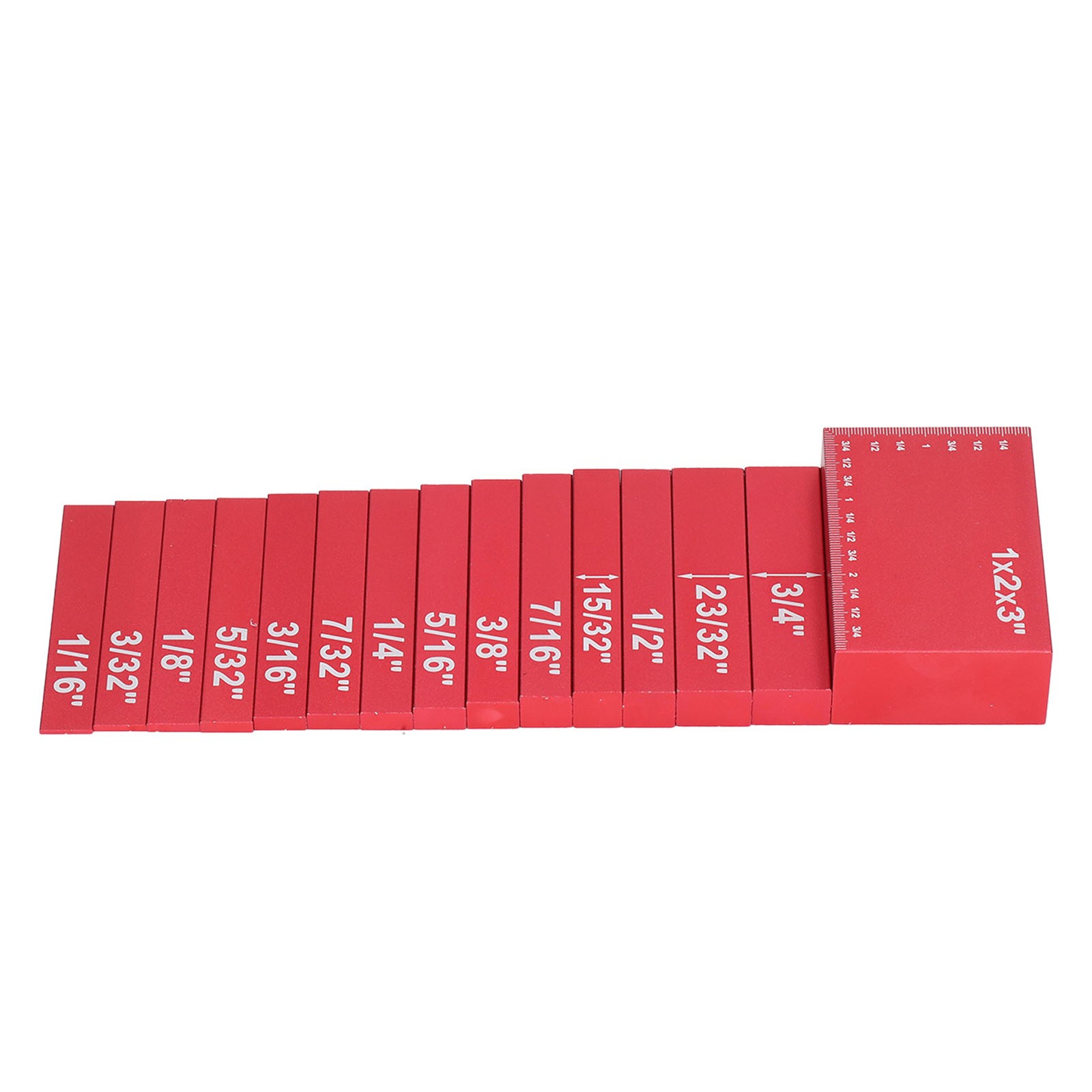 `15pcs Woodworking Setup Blocks Engraved Size High Strength Height Gauge.