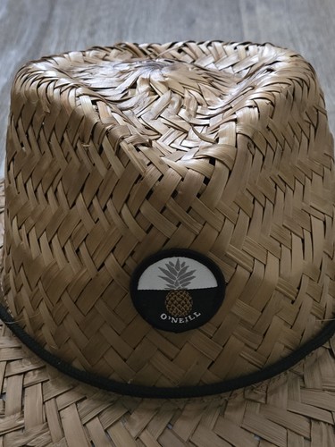 O'NEILL Wide Brim Hat Mens Womens Straw Lifeguard Beach Outdoors Strap Lined USA - Afbeelding 2 van 8