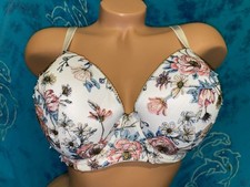 Victoria’s Secret Sexy Dream Angels Ivory PEACH 3D Floral Lined Demi Bra 36DDD