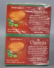 Chandrika Sandal Soap | Herbal Body Bars - 2.64 Oz | 10-Pack