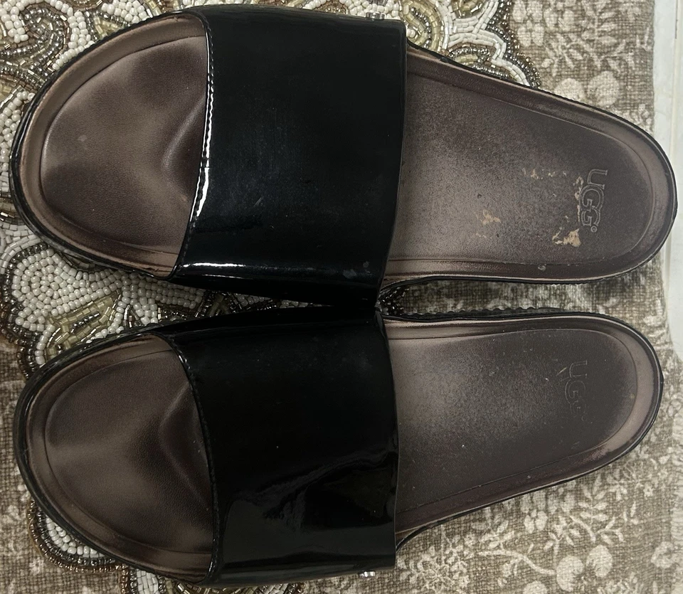 Sandalias UGG JANE CHAROL DESLIZABLES NEGRAS EE. UU. Talla 10 Foto 2 de 4