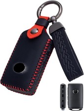 for Mazda Key Fob Cover Leather Car Key Case Protector keychain Smart Key Fob...
