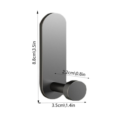 2pcs Self Adhesive Hooks Hanger Strong Stick On Hook Rack All Purpose Coat Hooks - Picture 3 of 17