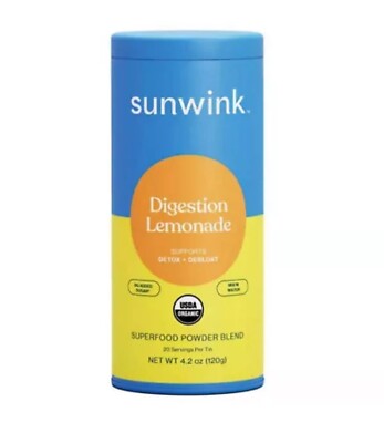 Superfood Powder Digestion Lemonade  4.2 Oz By Sunwink Exp 07/2025