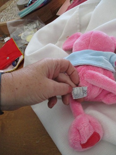 2005 Classic Ty Beanie Baby "Patter" Pink Mouse 10" Heart on Shirt & Feet! - Picture 3 of 3