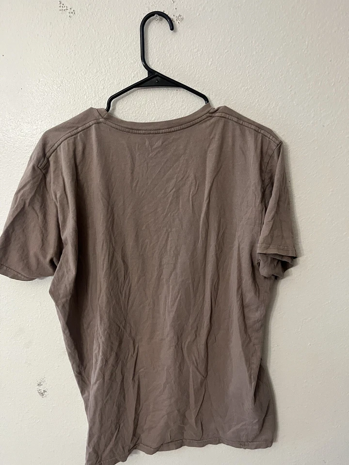 Volcom Short Sleeve T Shirt Men' XL Graphic Brown Sleeve Logo Crew Neck - Image 3 of 4