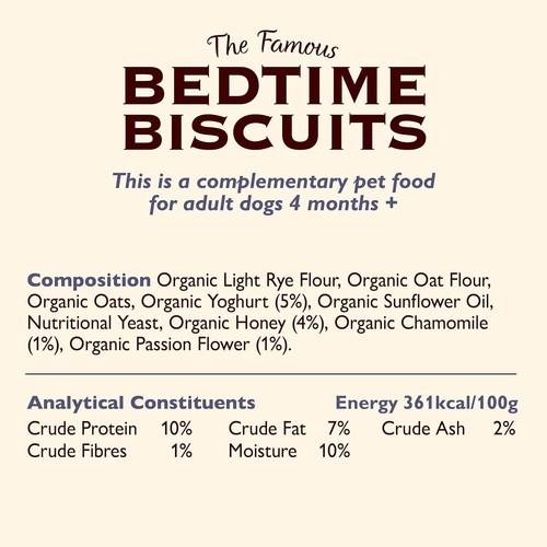 Bedtime Biscuits Dog Treats Lilys Kitchen Baked Organic 100% Natural Snacks - Picture 3 of 5