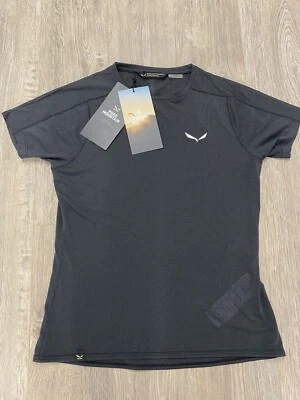 Salewa Women’s Pedroc Dry Gym Tee Top In black Size medium Active Top Gym Wear - Image 1 of 4