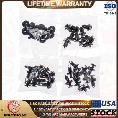 40X Car Push Retainer Pin Body Bumper Rivet Trim Moulding Clip Accessories Kit