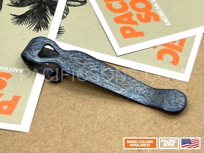 PACIFIC SONS Titanium Deep Carry Clip for Benchmade / Emerson / ProTech Knives - Lightning