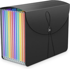 File Organiser with13 Pockets,Expanding File Folders for Paperwork A4 Box Files