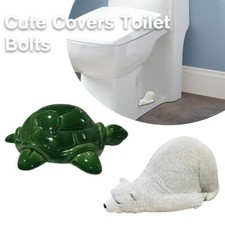 Toilet Bolt Caps Covers Decorative Ceramic Turtle / Bear Toilet Bolt Covers Caps