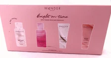 WANDER:  BRIGHT ON TIME 4 PC SKINCARE SET. GIFTBOXED. ORG $56 SALE $40
