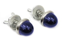 License Plate Reflectors Blue Glass Glo-brite Motorcycle Atv V-twin 37-0936 P3