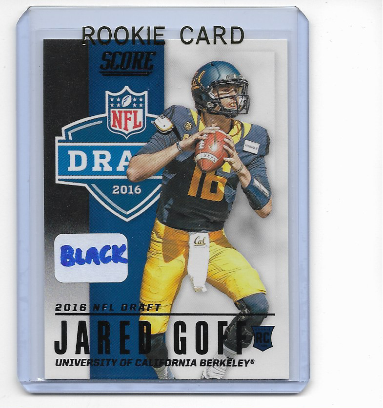 Jared Goff 2016 Score NFL Draft Black Parallel Rookie Card #2