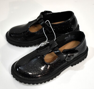 Old Navy Shoes Mary Janes Size Black Glitter Girl's