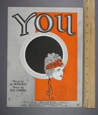 Vintage Sheet Music 1923 You by Bud Cooper  Al Wohlman