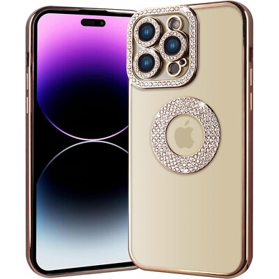 Hülle für iPhone 15 14 13 Pro Max Handyhülle mit Glitzer Diamanten Case