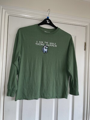 Zara Among Us grünes Langarmshirt Alter 11-12
