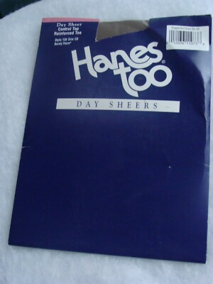 Hanes Too Pantyhose Barely There #136 Size CD Control Top Reinforced Toe