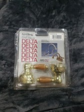 DELTA RP14788CB Neo Style Wooden Gold Lever Handles Faucet Open Box Unused '88