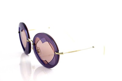 RARE NEW Genuine MIU MIU Lilac Pink Heart Round Sunglasses SMU 01S