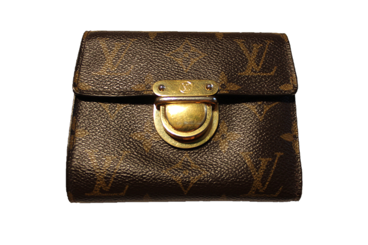 LOUIS VUITTON Monogram Canvas Leather Koala Clasp Trifold Wallet