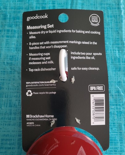 GoodCook 8pc Measuring Cup and Measuring Spoon Set - Picture 2 of 3