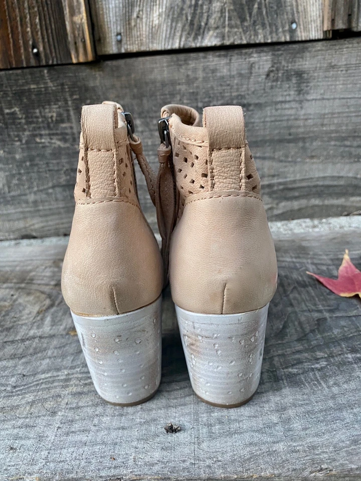 BOTINES DOLCE VITA KENYON Cuero Rubor Perforado Botines Envejecidos 8.5 Foto 4 de 4