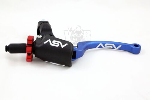 ASV C6 Pro Clutch Lever Blue Long Yamaha YFZ450 YFZ450R YFZ450SE 2003 to 2020 - Picture 1 of 2