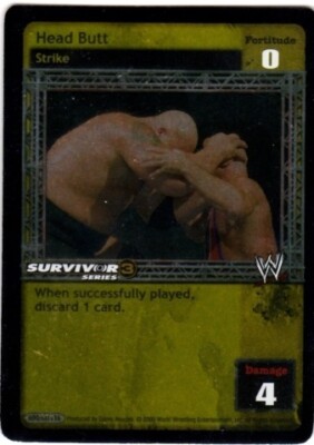 WWE: Head Butt (SS3) Foil [Played] card type Strike Raw Deal Wrestling ...