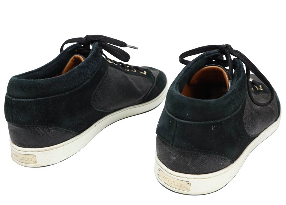 Zapatillas De Mujer JIMMY CHOO Miami En Ante Negro Con Brillo (EU) 41 - Imagen 2 de 4