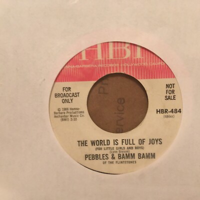 PEBBLES & BAMM BAMM   45 VINYL ,   DADDY  /  THE WORLD IS FULL OF JOYS  (  PROMO