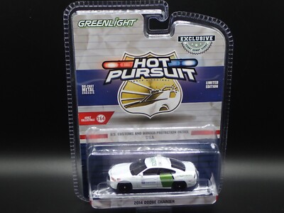 2025 GREENLIGHT 2014 DODGE CHARGER US CUSTOMS BORDER  PATROL HOT PURSUIT HOBBY