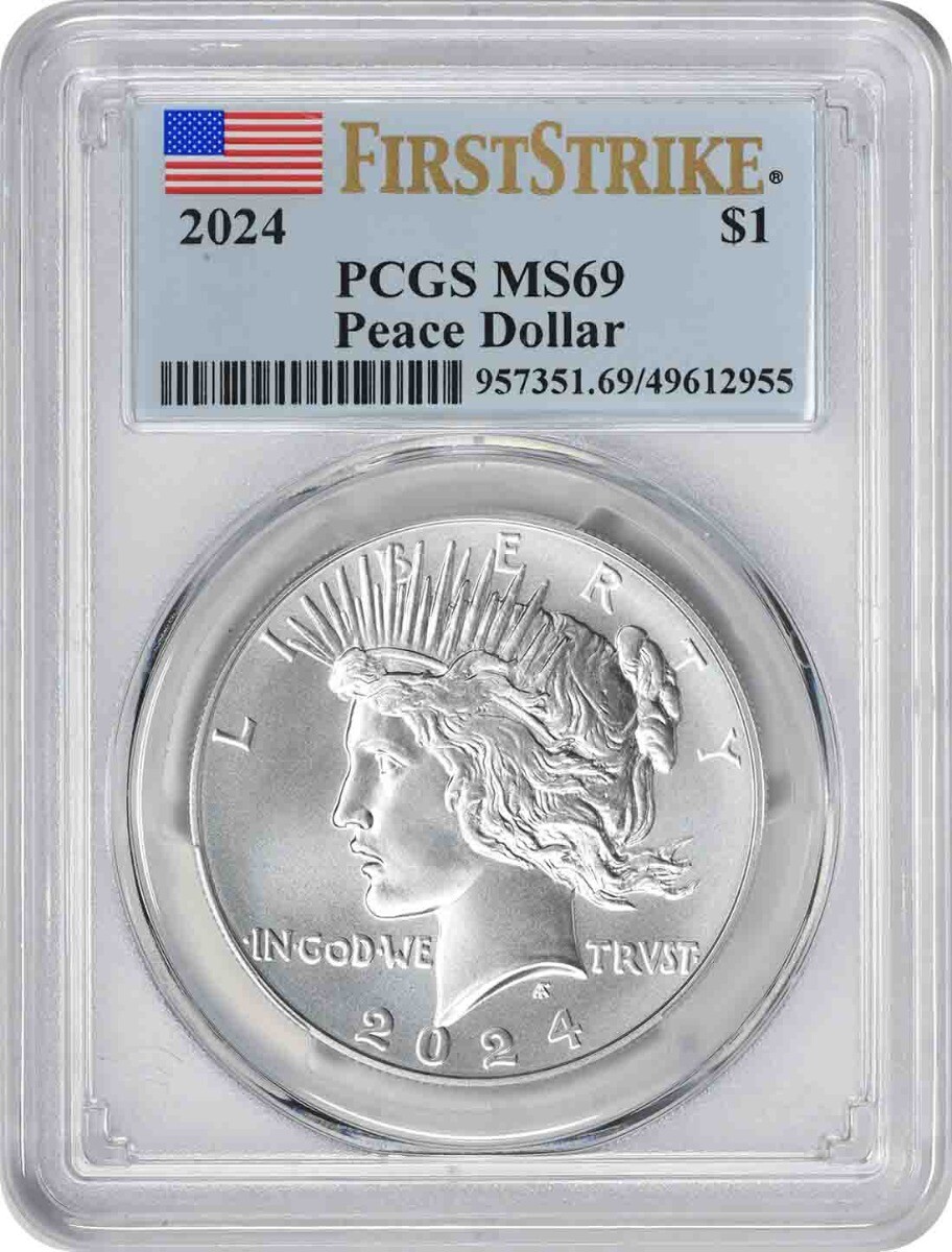 2024 Peace Silver Dollar MS69 First Strike PCGS | eBay