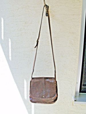 The Bridge Damen Handtasche Umhängetasche Schultertasche Leder braun
