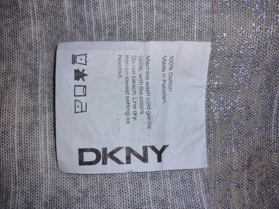 NEW $199 Room DKNY Donna Karan 100%-Cotton Drapes Curtains 96" 2-Panels L@@K ! - Image 4 of 4