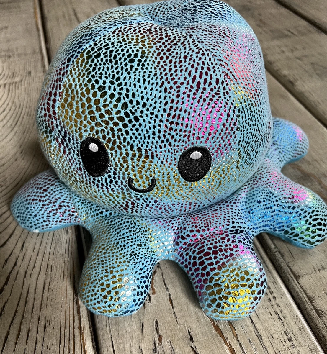 TeeTurtle The Original Reversible Octopus Plushie Shiny 8 Stuffed Plush Toy