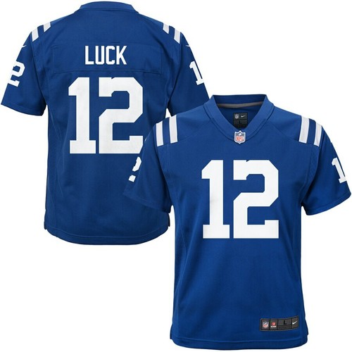 NWT NIKE NFL Indianapolis Colts Andrew Luck #12 Game Home Jersey $100 M,L,XL - Picture 11 of 12