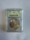 1887  MORGAN SILVER DOLLAR PCGS MS62