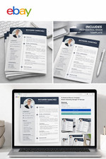 Professional Resume Template Digital CV | Modern Clean Editable Word Canva ATS