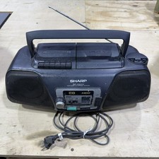 Sharp QT-CD111 Portable CD Stereo System X- Bass Boom Box - Tested, Works