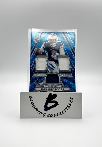 DAK Prescott 2024 Panini Spectra Triple Threas Patch Neon Blue SP /60 #TT-DPK