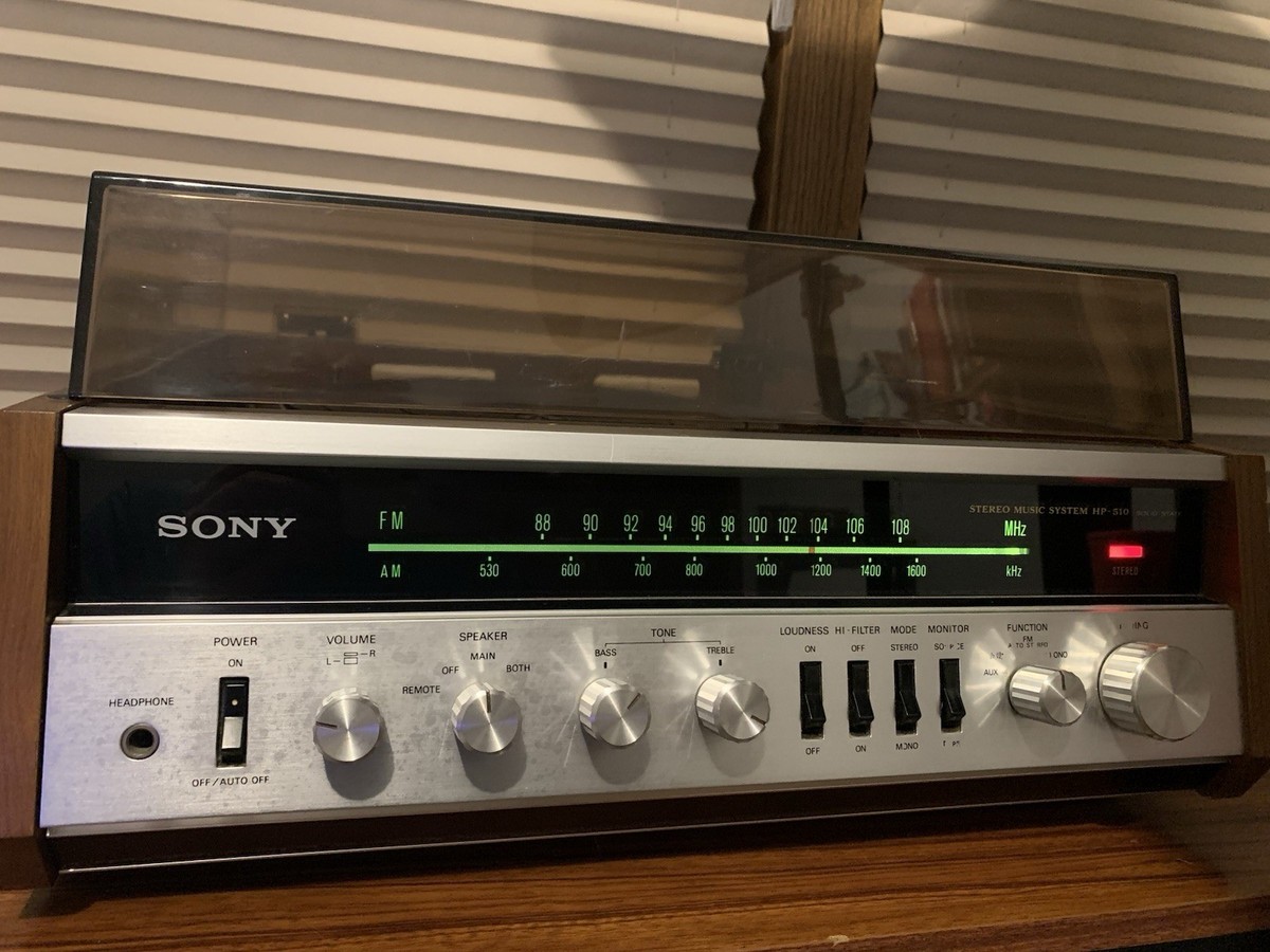 Vintage 1970s Sony Stereo Music System Turntable | Model HP-610