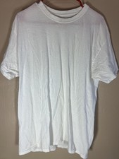 Hanes ComfortSoft Men's White T-Shirt Size L 100 Cotton Short Sleeve Crew
