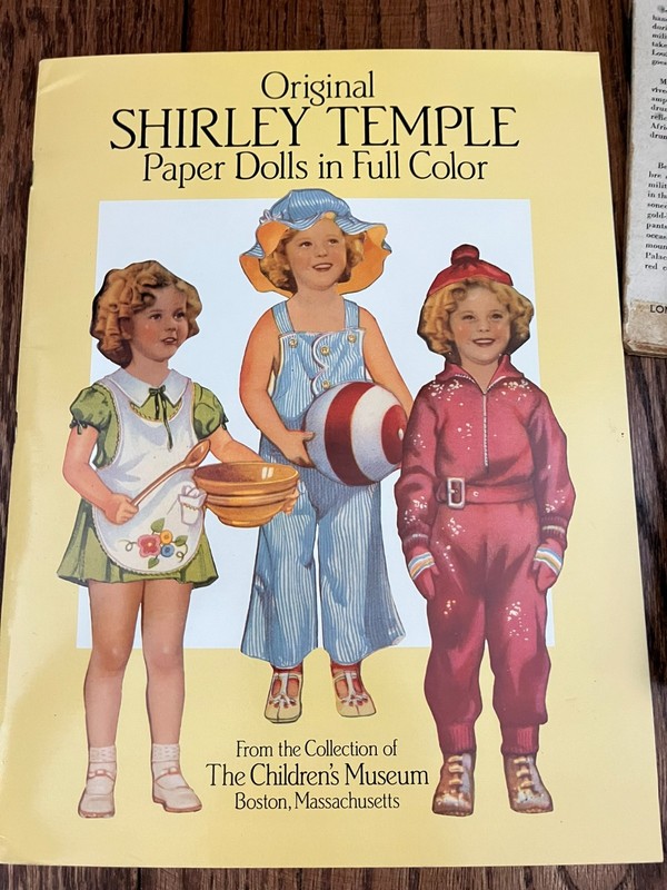 Shirley Temple Paper Cut-outs book; Never used; "Original Shirley Temple Paper"